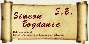 Simeon Bogdanić vizit kartica